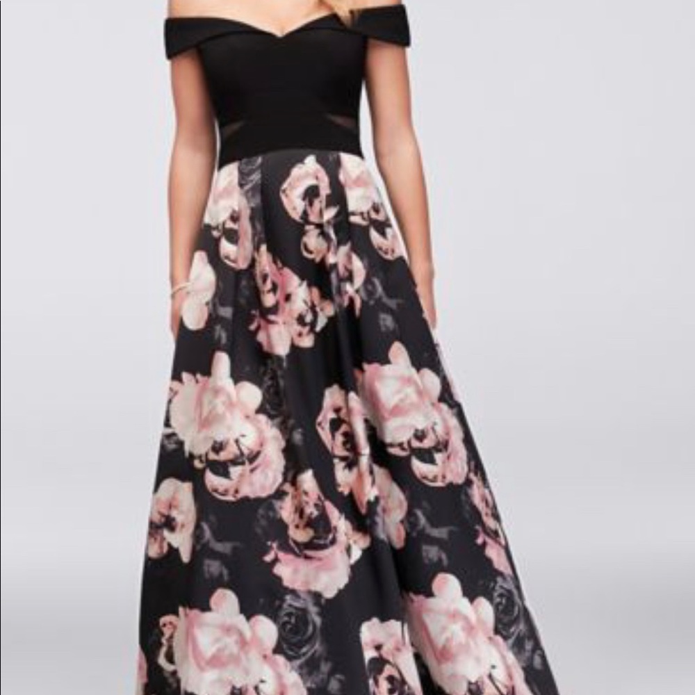David’s Bridal Floral Prom Dress